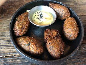Cod Fish Croquettes at SOIL Vegan Cafe - West in Amsterdam