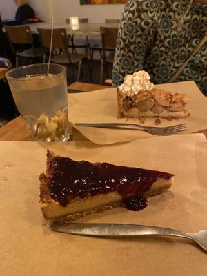 Cheesecake & apple pie😍😍  at SOIL Vegan Cafe - West in Amsterdam
