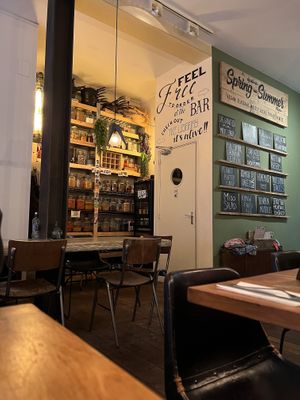 "Library“  at SOIL Vegan Cafe - West in Amsterdam