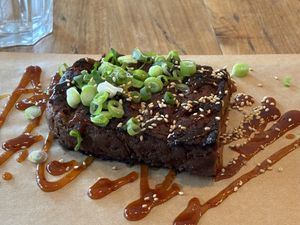 The “Steak”, A.K.A. “Ribs”.   at SOIL Vegan Cafe - West in Amsterdam