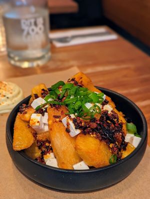 Yuccas bravas at SOIL Vegan Cafe - West in Amsterdam