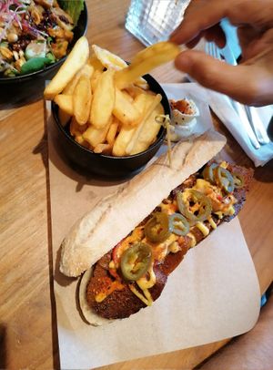 Seitan sandwich (jalapeños, cheddar) at SOIL Vegan Cafe - West in Amsterdam