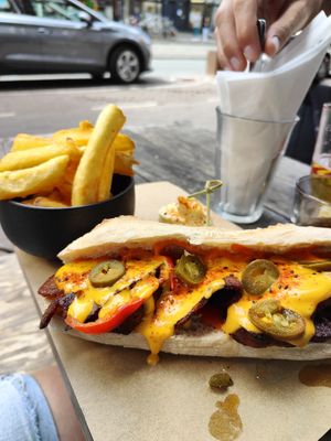 Stake sandwich at SOIL Vegan Cafe - West in Amsterdam