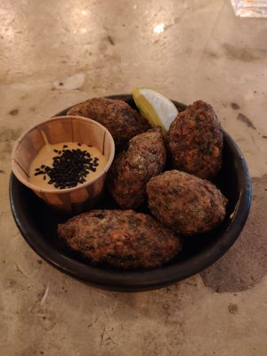 Cod fish croquettes at SOIL Vegan Cafe - West in Amsterdam