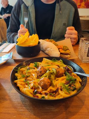Ban ban and ribs at SOIL Vegan Cafe - West in Amsterdam