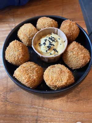 Mushroom bitterballen: tasty  at SOIL Vegan Cafe - West in Amsterdam