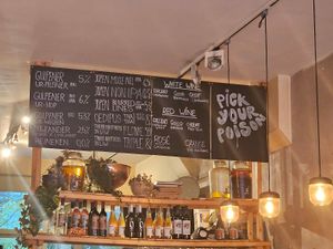 Beer menu at SOIL Vegan Cafe - West in Amsterdam