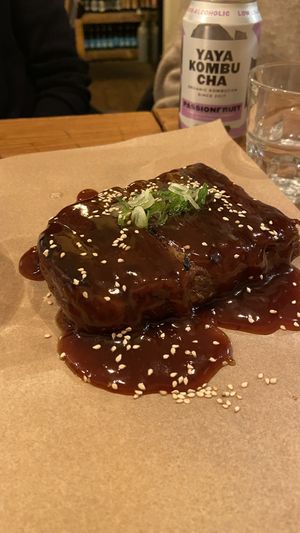 Steak like starter  at SOIL Vegan Cafe - West in Amsterdam