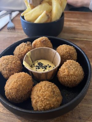 Bitterballen - not overly mushroom!  at SOIL Vegan Cafe - West in Amsterdam