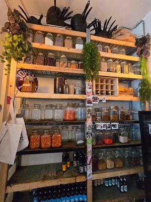 Pantry inside resataurant room at SOIL Vegan Cafe - West in Amsterdam