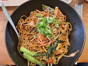 Dragon noodles  at SOIL Vegan Cafe - West in Amsterdam