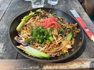 Baba noodles  at SOIL Vegan Cafe - West in Amsterdam