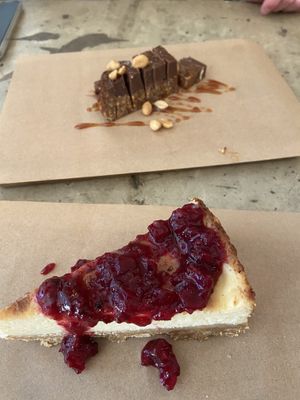 Snickers and forest fruit cheesecake: both very good  at SOIL Vegan Cafe - West in Amsterdam