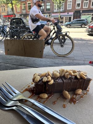 Vegan snickers bar 🙏  at SOIL Vegan Cafe - West in Amsterdam