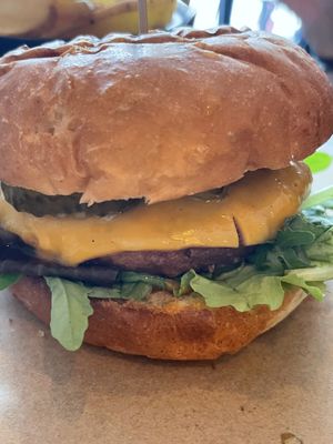 Cheese burger great   at SOIL Vegan Cafe - West in Amsterdam