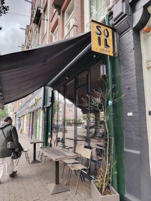Entrance at SOIL Vegan Cafe - West in Amsterdam
