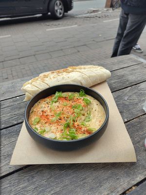 Really tastefull eggplant spread at SOIL Vegan Cafe - West in Amsterdam