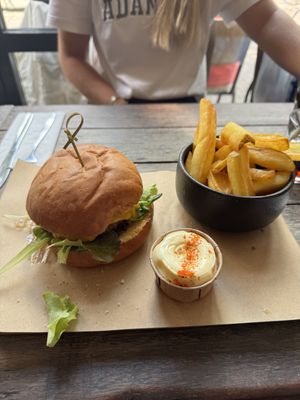 Cheeze burger  at SOIL Vegan Cafe - West in Amsterdam