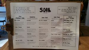 Menu at SOIL Vegan Cafe - West in Amsterdam