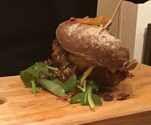 The SOIL vegan burger  at SOIL Vegan Cafe - West in Amsterdam