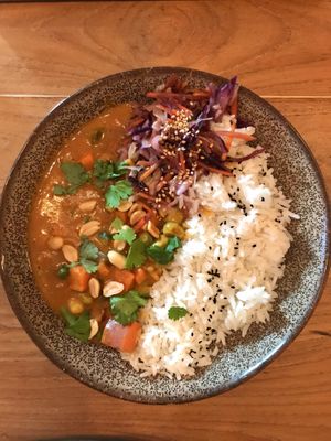 Peanut butter curry  at SOIL Vegan Cafe - West in Amsterdam
