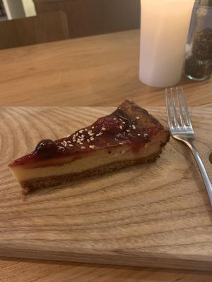 Baked cheesecake  at SOIL Vegan Cafe - West in Amsterdam
