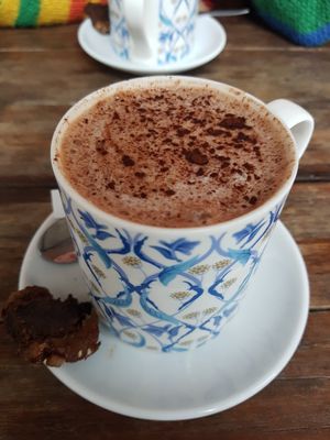 Hot chocolate at SOIL Vegan Cafe - West in Amsterdam
