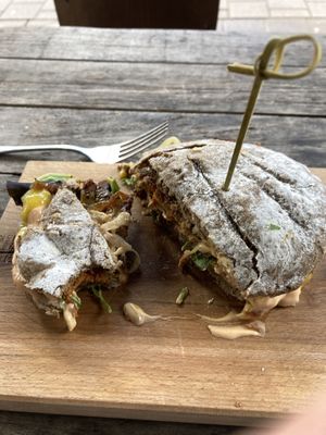 pastrami reuben at SOIL Vegan Cafe - West in Amsterdam