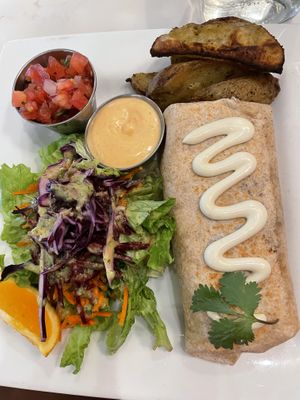 Brunch burrito  at Aux Vivres - Westmount in Montreal