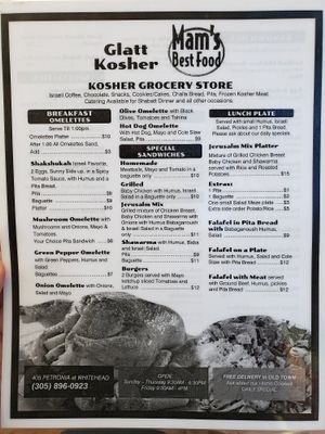 Menu 1 at Mam's Best in Key West