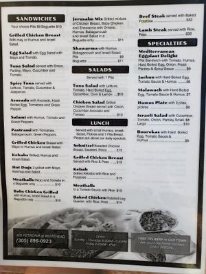 Menu 2 at Mam's Best in Key West