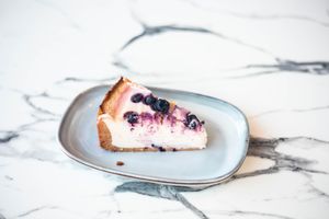 Lemon Blueberry Cheesecake at Mina Maria in Newtown
