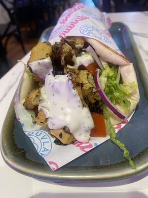 Signature souvlakii #Veganuary at Mina Maria in Newtown