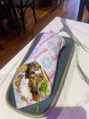 Signature souvlakii #Veganuary at Mina Maria in Newtown