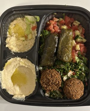 Mazza deluxe platter  at Layla's Falafel in Fairfield