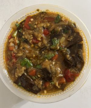 Spicy eggplant side  at Layla's Falafel in Fairfield