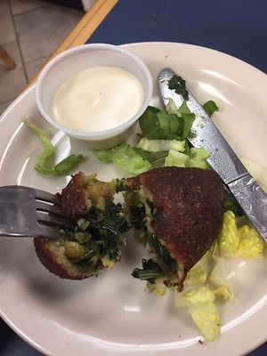 veg kibbie. This was my least favorite. Was OK at Layla's Falafel in Fairfield