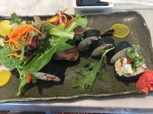 Super Mario Vegan Roll at Maru Sushi in Midland