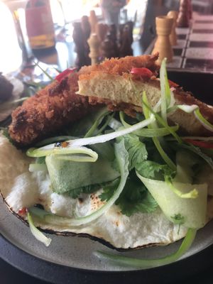 Crusted tofu tacos  at Vondel in Devonport