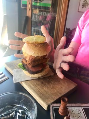 Vegan burger  at Vondel in Devonport
