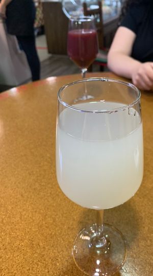 Homemade lemonade and pomegranate juice   at El Piano in Granada