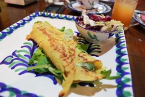 spinach crepes at El Piano in Granada