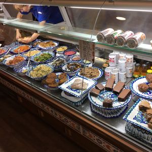 Counter w take away food at El Piano in Granada