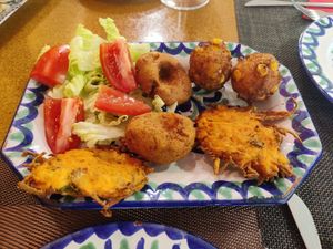 Fried platter at El Piano in Granada