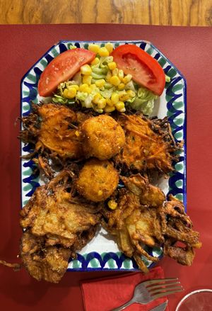 Medley of deep fried dishes  at El Piano in Granada