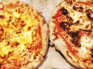 Pizza's ready for pick up. at The Secret Pizza Co in Castletown