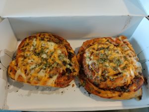 Pizza rolls at Gia Vegan Pastries in San Pedro