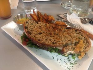 Chikn Sammie  at Gia Vegan Pastries in San Pedro