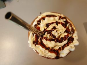 vegan milkshake at Gia Vegan Pastries in San Pedro