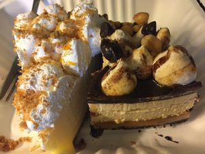 Key lime pie and snickers pie! at Gia Vegan Pastries in San Pedro